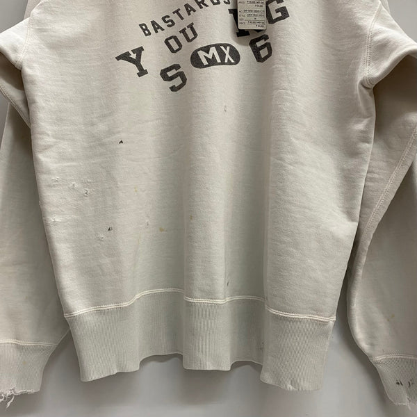 【曜日割引対象外】 セントマイケル SAINT MICHAEL × ベルベルジン BerBerJin 25SS CREW NECK SWEAT YOUNG タグ付き SM-HR8-0000-C38 スウェット ホワイト Mサイズ 201MT-4053 VB