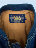 チャップス CHAPS 80s DENIM JACKET デニム ジャケット MA-1 ジップアップ 水兵 兵隊タグ アウター Ralph Lauren インディゴ 青 ジャケット ロゴ ブルー Mサイズ 104MT-2273