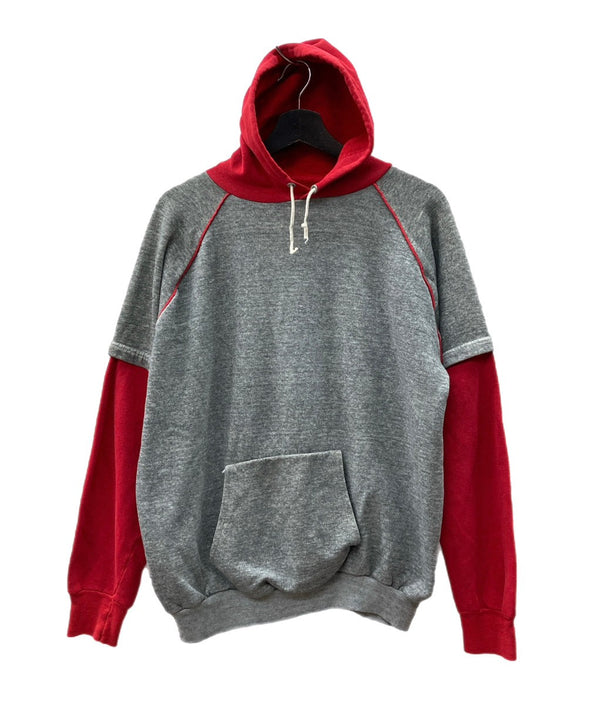 ヴィンテージ vintage 50s 60s 50年代 60年代 ツートン ラグラン 霜降り グレー レッド  パーカ 無地 マルチカラー 104MT-1759