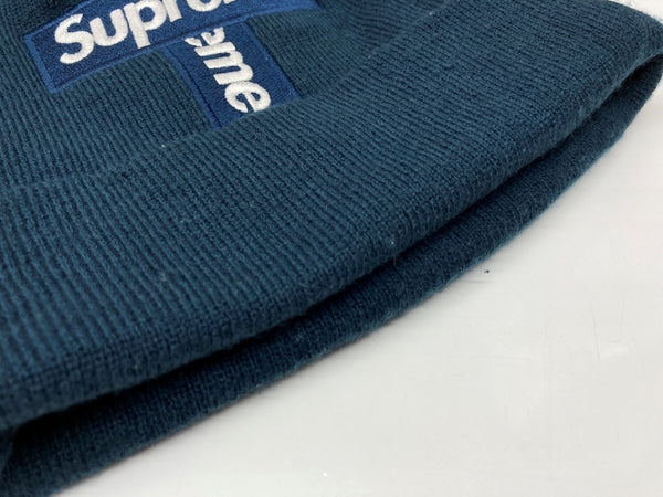 シュプリーム SUPREME 20AW CROSS BOX LOGO BEANIE クロス ボックス ロゴ ビーニー New Era 十字 ニット帽 紺 帽子 メンズ帽子 ニット帽 刺繍 ネイビー フリーサイズ 104H-54