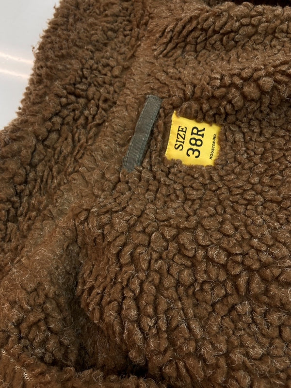 ヒューストン HOUSTON N-1 DECK JACKET デッキ ジャケット ミリタリー ジップアップ 裏ボア 軍物 アウター 緑 サイズ 38R ジャケット キャラクター グリーン 104MT-1808