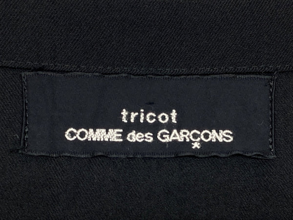 コムデギャルソン COMME des GARCONS トリコ tricot ノースリーブ スリーブレス ウエストギャザー 切替 サイドポケット ロング丈 マキシ丈 WOOL ウール 毛 レーヨン 日本製 BLACK 黒 TA-050070 ワンピース 無地 ブラック 104LT-213
