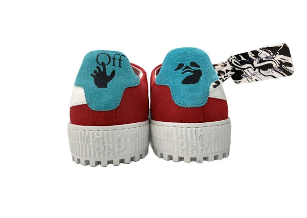 オフホワイト OFF-WHITE Arrow Sneakers アロー スニーカー スエード ローカット シューズ 白 赤 メンズ靴 スニーカー レッド サイズ 43 104S-1061