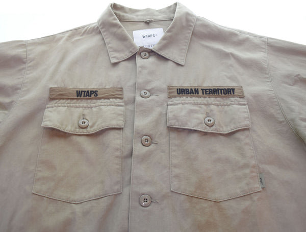 ダブルタップス WTAPS 21AW BUDS/LS/COTTON.SERGE バッツ ロングスリーブ シャツ  212BRDT-SHM02 3 長袖シャツ カーキ 103MT-2968