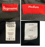 シュプリーム SUPREME 18SS SIDELINE HOODED SWEATSHIRT サイドライン 袖プリント パーカ ブラック Mサイズ 101MT-3349