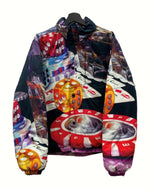 シュプリーム SUPREME 18AW Casino Down Jacket カジノ ダウン ジャケット アウター ダイス トランプ  ジャケット ロゴ マルチカラー Sサイズ 104MT-888