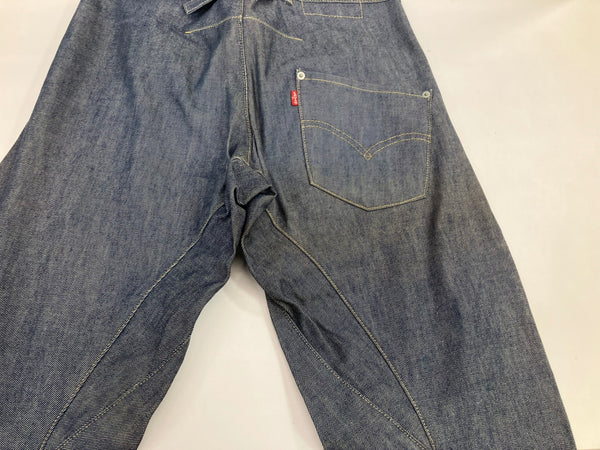 リーバイス Levi's 00's Y2K ENGINEERED JEANS LOOSE エンジニアジーンズ 立体裁断 3D シンチバック 片ポケ カーブパンツ バナナパンツ 日本製 00002-0835 デニム ブルー 30×32 101MB-746
