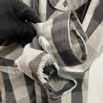 【曜日割引対象外】 ファイブブラザー FIVE BROTHER 80's ネルシャツ グレー USA製 長袖シャツ ブラック Mサイズ 201MT-4515 VB