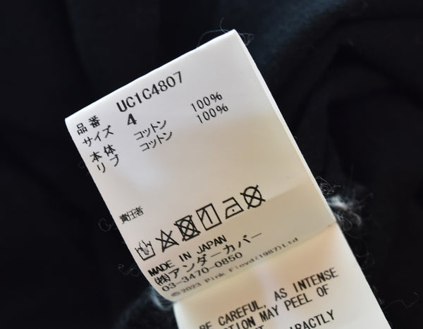 アンダーカバー UNDERCOVER 23SS PINK FLOYDピンク フロイド 8分袖TEE  UC1C4807 4 ロンT ブラック 103MT-3164