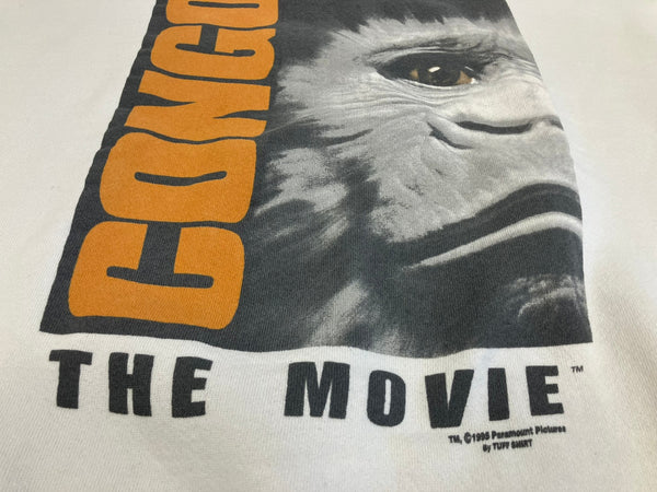 ヴィンテージ vintage 90's 90年代 Hanes CONGO THE MOVIE コンゴ ©1995 paramount pictures ムービー 映画 MADE IN USA アメリカ製 XL スウェット ホワイト LLサイズ 101MT-3927