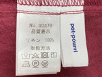 ポプリ pot-pourri  リネン LINEN 麻 ノースリーブ ロングワンピース 日本製 ポケット付き BORDEAUX ボルドー 赤 30379 ワンピース 無地 レッド 104LT-171