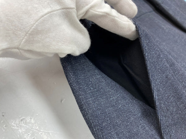 コムデギャルソン COMME des GARCONS トリコ tricot 2015年製 ルック3 半袖 ダンガリー デニム クルーネック ロング ポケット インディゴ INDIGO TP-O002 ワンピース 無地 ネイビー Sサイズ 104LT-139