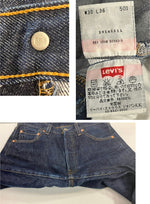 リーバイス Levi's 90's 90年代 501XX ボタン裏553 アメリカ製 MADE IN USA リジット 濃紺 VINTAGE ヴィンテージ デニム ブルー W30L36 101MB-733