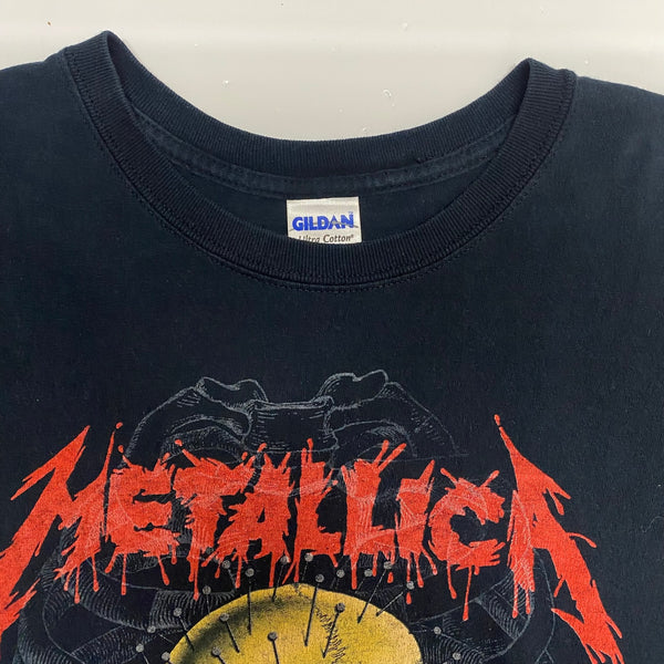 【曜日割引対象外】 ヴィンテージ vintage 00's METALLICA Pushead GILDAN Tシャツ ブラック Lサイズ 201MT-4037 VB