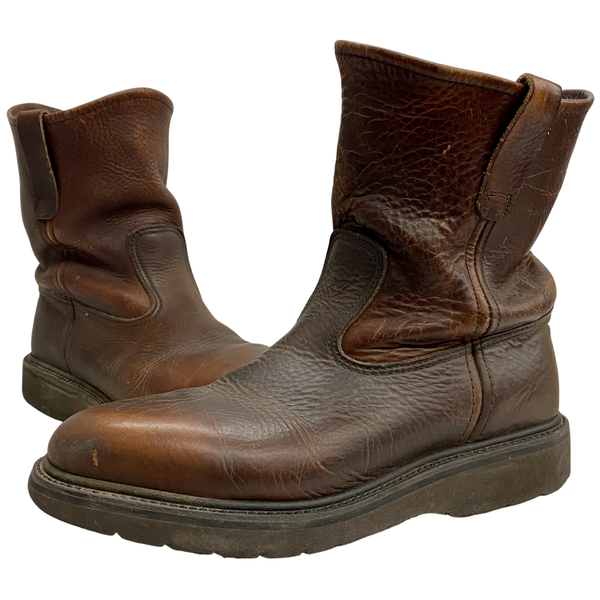 【曜日割引対象外】 レッドウィング RED WING 90's 95年製 8 1/2D USA製 1133 メンズ靴 ブーツ ペコスタイプ ブラウン 26.5cmサイズ 201-shoes1564 VB
