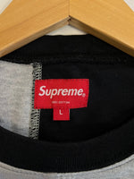 シュプリーム SUPREME Reconstructed S/S TOP TEE ロゴ パッチワーク 半袖カットソー  Tシャツ グレー Lサイズ 101MT-5210