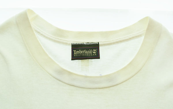 ティンバーランド Timberland  90's シングルステッチ WEATHER GEAR OLD Timber  ロンT ホワイト 103MT-3309