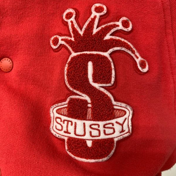 ステューシー STUSSY 90s オールド AUTHENTIC GEAR スタジャン ジャケット レッド Mサイズ 201MT-4744