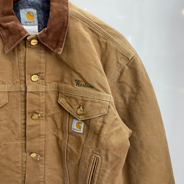【曜日割引対象外】 カーハート Carhartt 80's 90's ダックトラッカージャケット ジャケット ベージュ 40サイズ 201MT-3878 VB