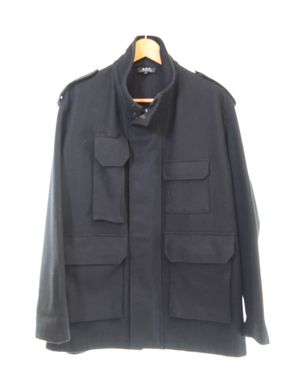 アーペーセー A.P.C. M-65 ミリタリーウールジャケット フィールドジャケット 1 ジャケット ブラック 103MT-2824