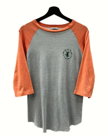 ヴィンテージ vintage Grateful Dead グレイトフル デッド RAGLAN TEE ラグラン Tシャツ 七分丈 両面プリント 灰 ロンT プリント オレンジ Mサイズ 104MT-1206