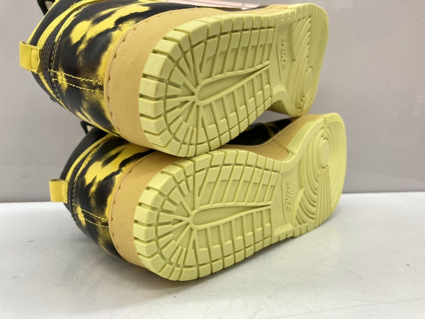 ナイキ NIKE 21年製 DUNK HI 1985 SP YELLOW ACID WASH ダンク ハイ イエロー アシッド ウォッシュ シューズ 黄 黒 DD9404-001 メンズ靴 スニーカー ブラック サイズ 32 104S-674
