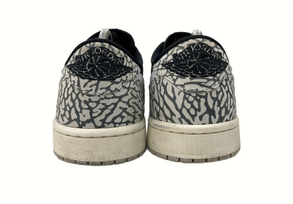 ナイキ NIKE 23年製 AIR JORDAN 1 RETRO LOW OG BLACK ELEPHANT エア ジョーダン レトロ ロー ブラック セメント AJ1 灰 黒 CZ0790-001 メンズ靴 スニーカー ブラック 25cm 104-shoes623