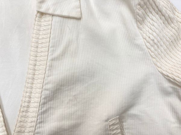 ヴィンテージ vintage 50s 50年代 SPIEGEL ロカビリー コットンピケ ケーブルニット スポーツジャケット 切替 白 ジャケット 無地 ホワイト 104MT-1927