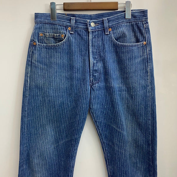 【曜日割引対象外】 リーバイス Levi's 80's 501-0118 ストライプ デニムパンツ デニム ブルー W32 L34サイズ 201MB-1062 VB