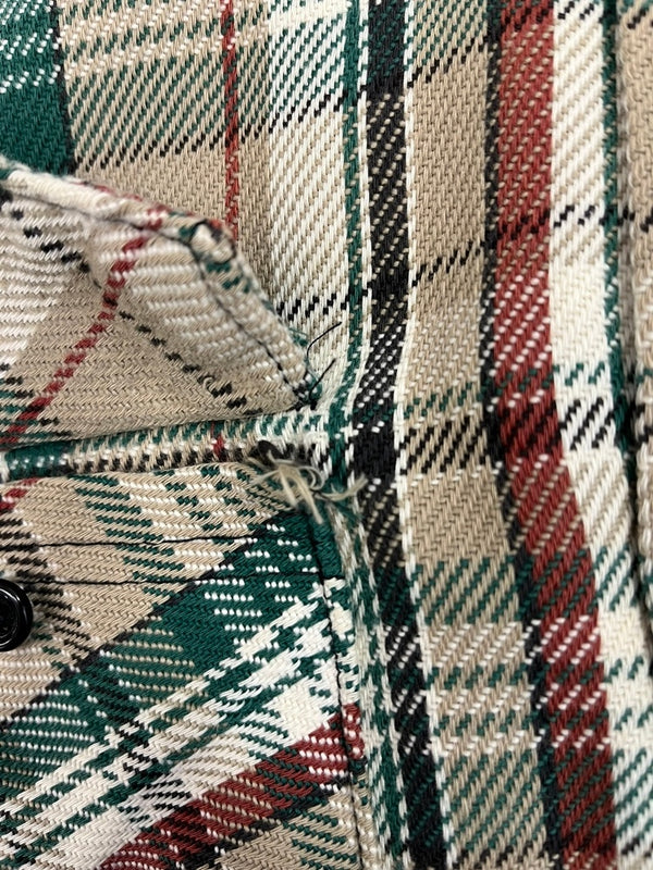 フロストプルーフ FROSTPROOF 70s～ Vintage ヴィンテージ コットン ネルシャツ チェックシャツ  US古着 長袖シャツ ベージュ Mサイズ 101MT-4089