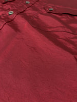 ダブルアールエル RRL 90s WESTERN SHIRT ウエスタン シャツ ボタン 長袖 三ツ星タグ Ralph Lauren 赤 長袖シャツ 無地 レッド Mサイズ 104MT-2247