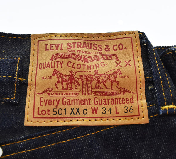 リーバイス Levi's 501XXC DEAD STOCK デッドストック アメリカ製 復刻 555 バレンシア 工場  LVC BIG E  98年製 90年代 90's 90s 37201-0003 デニム ブルー W34L36 103MB-601