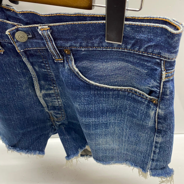 【曜日割引対象外】 リーバイス Levi's 60's 70's 501 BIG E カットオフ ショートパンツ W33 デニム ブルー 201MB-1107 VB