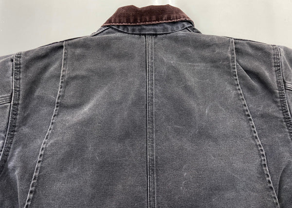 カーハート Carhartt MICHIGAN CHORE COAT ミシガン チョア コート ダック カバーオール ブランケット USA製 フェード 黒 ジャケット 無地 ブラック Mサイズ 104MT-1936