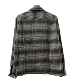 ヴィンテージ  vintage 50s～ 50年代 VAN HEUSEN ヴァン・ヒューゼン VHタグ  オープンカラー 開襟 ブラウン グレー 長袖シャツ チェック マルチカラー 104MT-1307