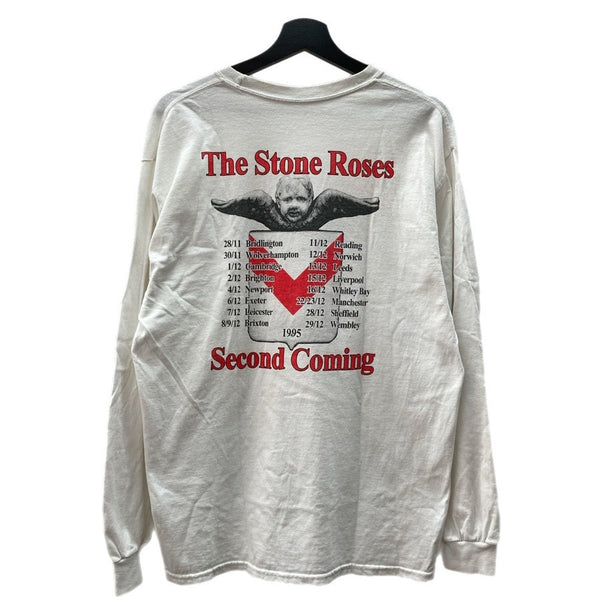 バンド band The Stone Roses  ザ・ストーン・ローゼズ  Second Coming セカンド・カミング バンT 両面プリント 白 ロンT プリント ホワイト 104MT-1637