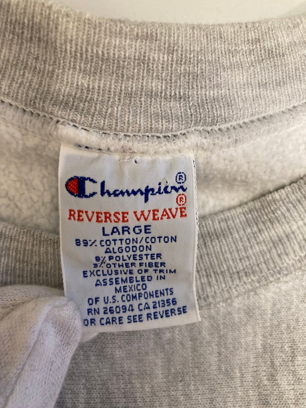 チャンピオン Champion 90s 刺繍タグ ヴィンテージ Vintage リバースウィーブ REVERSE WEAVE カレッジプリント バックプリント スウェット グレー Lサイズ 101MT-3020