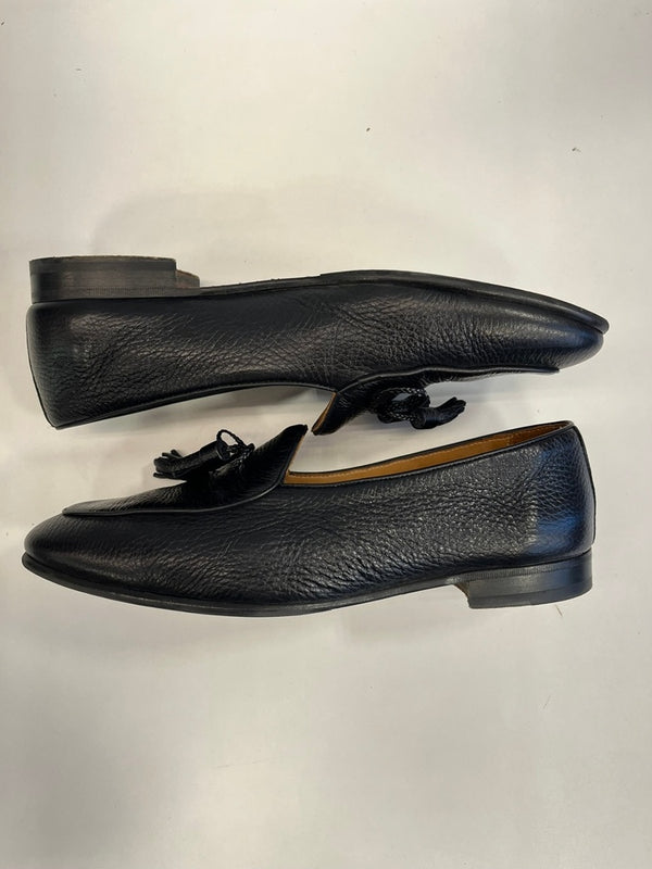 バーウィック Berwick1707 タッセルローファー シボ革 黒 5154 メンズ靴 ローファー ブラック EU42 101sh-2264