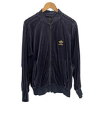 アディダス adidas 00’s Y2K ベロア トラックジャケット ジャージ 金刺繍 トレフォイルロゴ ジャージ パープル Sサイズ 101MT-5154