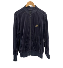 アディダス adidas 00’s Y2K ベロア トラックジャケット ジャージ 金刺繍 トレフォイルロゴ ジャージ パープル Sサイズ 101MT-5154