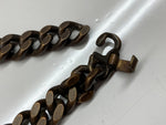 ダブルアールエル RRL ID CHAIN BRACELET チェーンブ レスレット USA製  Ralph Lauren ラルフローレン サイズL 茶 メンズジュエリー・アクセサリー ブレスレット ロゴ ブラウン 104A-60
