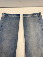 リベンジ REVENGE デニムパンツ インディゴ 刺繍ロゴ y2k 青 デニム ブルー Sサイズ 101MB-760