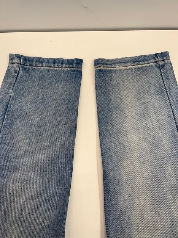 リベンジ REVENGE デニムパンツ インディゴ 刺繍ロゴ y2k 青 デニム ブルー Sサイズ 101MB-760