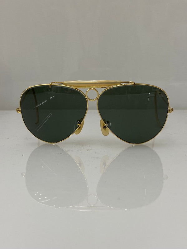 【中古】レイヴァン Ray Ban シューター Shooter 眼鏡・サングラス サングラス ロゴ ゴールド 201goods-353