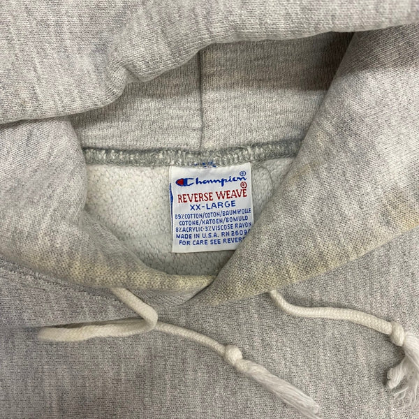 【曜日割引対象外】 チャンピオン Champion 90's USA製 reverse weave カレッジ パーカ グレー XXLサイズ 201MT-4652 VB