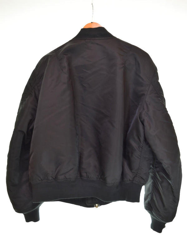アルファ ALPHA USAF MA-1 フライトジャケット MIL-J-82790J ジャケット ブラック LLサイズ 103MT-3214