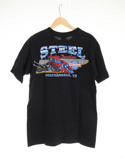 ハーレーダビッドソン Harley Davidson 90s USA製 バックプリント 半袖Tシャツ Tシャツ ブラック Mサイズ 103MT-2804