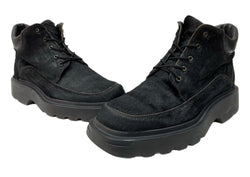 バッファロー Buffalo LACEUP BOOTS レースアップ ブーツ ハラコ 厚底 黒 5927 メンズ靴 ブーツ その他 ブラック サイズ 41 104S-1075