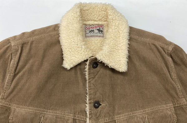 ステューシー STUSSY × LEE リー STUSSY RIDER ステューシー ライダー コーデュロイ ボア ジャケット 茶 LB0010 ジャケット ロゴ ブラウン Mサイズ 104MT-2053