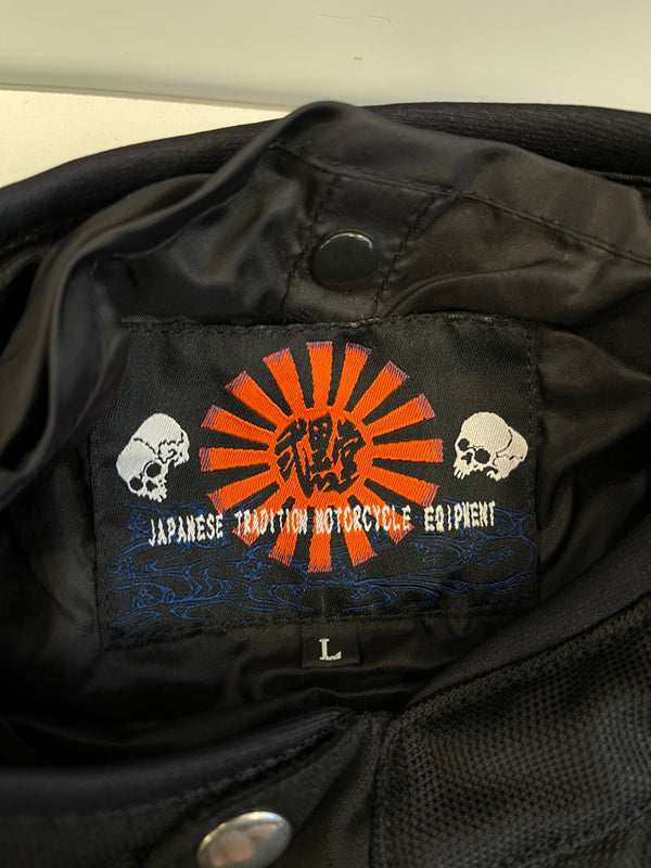 ニコクドウ 弐黒堂 ライドジャケット 刺繍 バイカー バイク ジャケット ブラック Lサイズ 101MT-5393